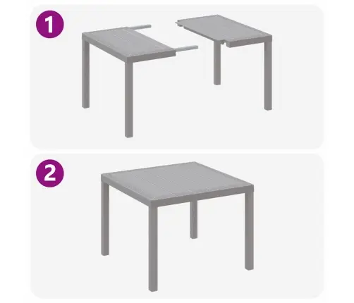 Dārza Ēdamistabas Komplekts 3 Pcs Gaiši Pelēks Vidaxl