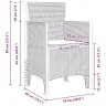 Dārza Galds 5 Pcs Brūna 150 X 100 X 73 Cm Plastmasa Vidaxl
