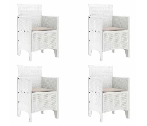 Dārza Ēdamistabas Komplekts 5 Pcs Balts 150 X 100 X 73 Cm Vidaxl