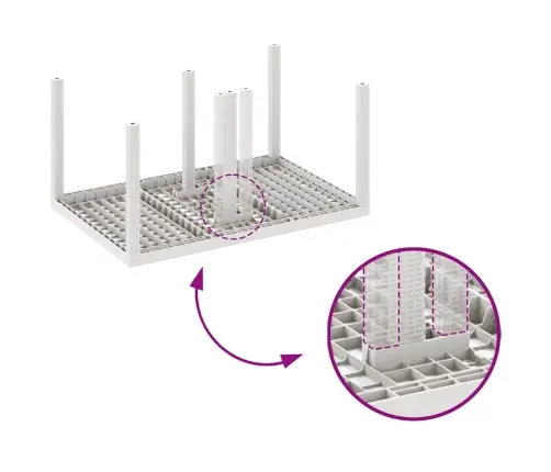 Aia Söögilaudade Komplekt 5 Pcs Valge Polt Rattan