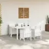 Dārza Ēdamistabas Komplekts 5 Pcs Balts 150 X 100 X 73 Cm Vidaxl