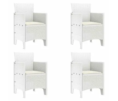 Dārza Ēdamistabas Komplekts 5 Pcs Balts 150 X 100 X 73 Cm Vidaxl