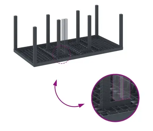 Sodo Valgomojo Komplektas 7 Pcs Antracitas Polt Ratanas