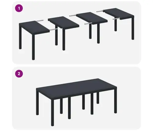 Sodo Valgomojo Komplektas 7 Pcs Antracitas Polt Ratanas