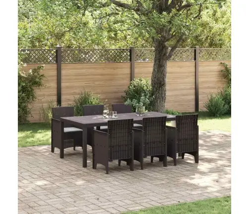 Āra Ēdamgalda Komplekts 7 Pcs Brūna 200 X 100 X 73 Cm Vidaxl