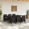Āra Ēdamgalda Komplekts 7 Pcs Brūna 200 X 100 X 73 Cm Vidaxl