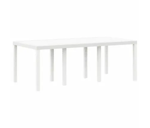 Aia Söögilaudade Komplekt 7 Pcs Valge Polt Rattan