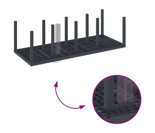 Aia Söögilaudade Komplekt 9 Pcs Antratsiit Polüpropüleen