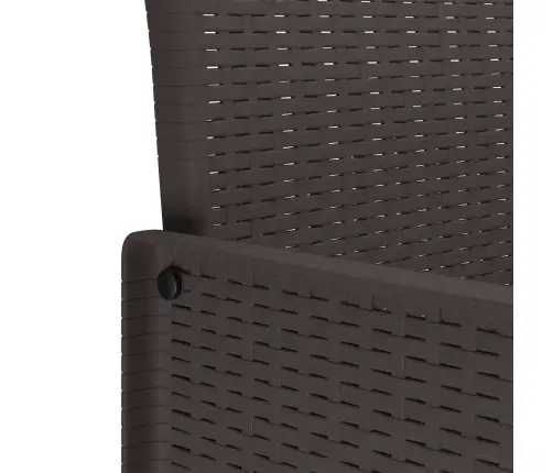 Dārza Ēdamistabas Komplekts 9 Pcs Brūna 250 X 100 X 73 Cm Vidaxl