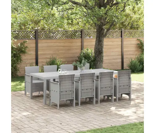Āra Ēdamgalda Komplekts 9 Pcs Balts 250 X 100 X 73 Cm Vidaxl
