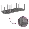 Āra Ēdamgalda Komplekts 9 Pcs Balts 250 X 100 X 73 Cm Vidaxl