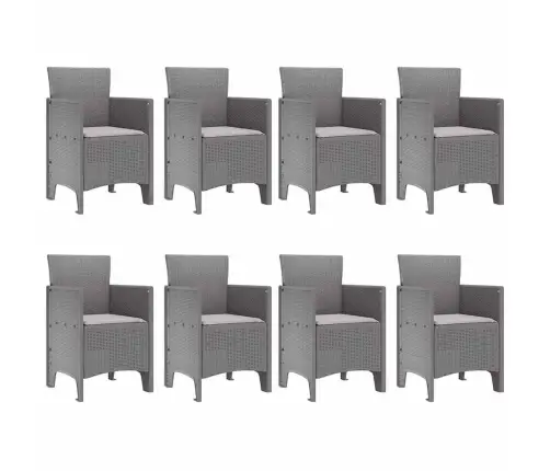 Āra Galds 9 Pcs Balts 250 X 100 X 73 Cm Plastmasas Vītne Vidaxl