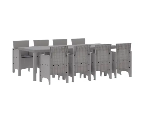 Āra Galds 9 Pcs Balts 250 X 100 X 73 Cm Plastmasa Vidaxl