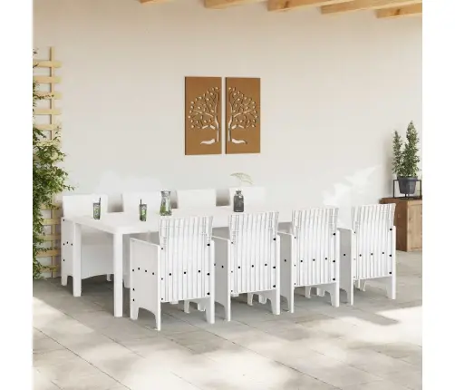 Dārza Galds 9 Pcs Gaiši Pelēks 250 X 100 X 73 Cm Vidaxl