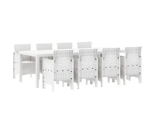 Aia Söögilaudade Komplekt 9 Pcs Helehall Polt Rattan