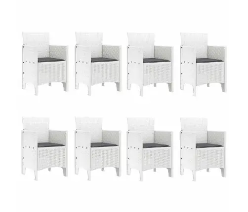 Dārza Galds 9 Pcs Gaiši Pelēks 250 X 100 X 73 Cm Vidaxl