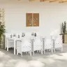 Dārza Ēdamistabas Komplekts 9 Pcs Gaiši Pelēks Vidaxl