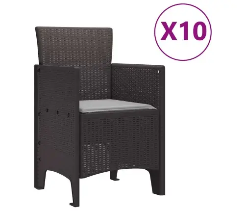 Dārza Ēdamgalds Ar Spilvenu 11 Pcs Brūns Un Gaiši Pelēks Liels Vidaxl