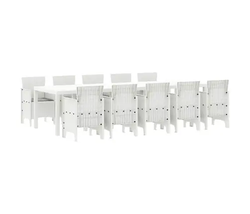 Aia Söögilaudade Komplekt Padjaga 11 Pcs Valge Ja Helehall