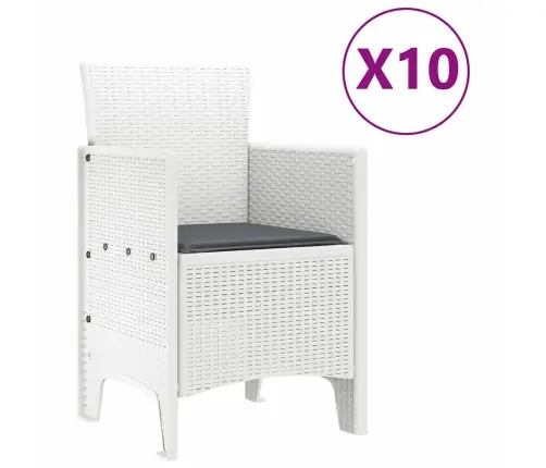 Aia Söögilaudade Komplekt Padjaga 11 Pcs Valge