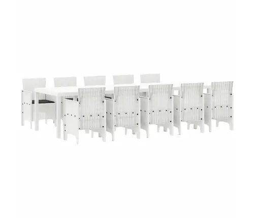 Aia Söögilaudade Komplekt Padjaga 11 Pcs Valge