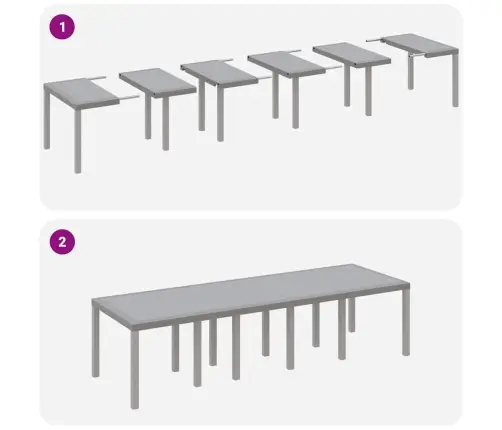 Sodo Valgomojo Komplektas 11 Pcs Šviesiai Pilka Polipropilenas