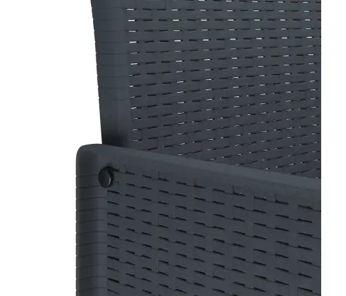 Sodo Valgomojo Komplektas 13 Pcs Antracitas Polt Ratanas