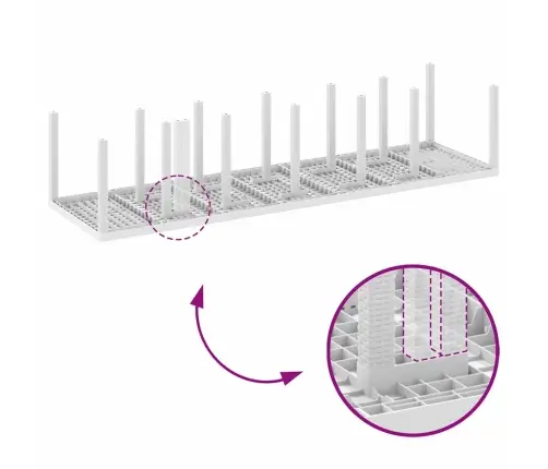 Dārza Ēdamgalds 13 Pcs Balts Liels, 12-Vietīgs Plastmasa Vidaxl