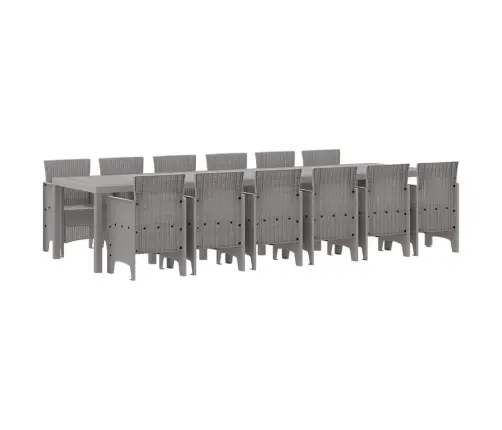 Aia Söögilaudade Komplekt 13 Pcs Helehall Polt Rattan