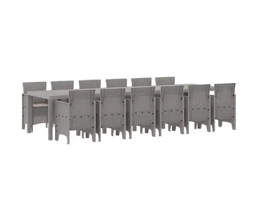 Aia Söögilaudade Komplekt 13 Pcs Helehall Polt Rattan