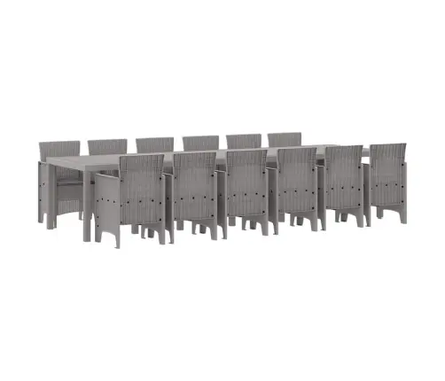 Aia Söögilaudade Komplekt 13 Pcs Helehall Polt Rattan