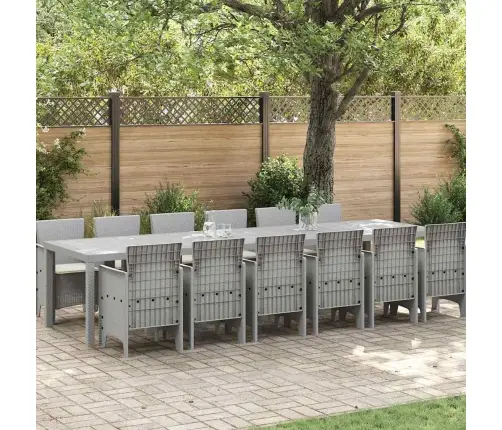 Aia Söögilaudade Komplekt 13 Pcs Helehall Polt Rattan