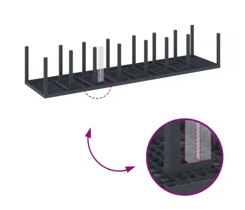 Dārza Ēdamistabas Komplekts 15 Pcs Antracīts Liels Plastmasa Vidaxl