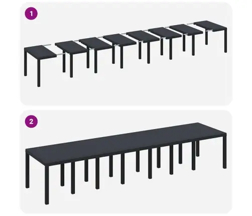 Dārza Ēdamistabas Komplekts 15 Pcs Antracīts Liels Plastmasa Vidaxl