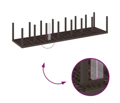 Aia Söögilaudade Komplekt 15 Pcs Pruun Polt Rattan