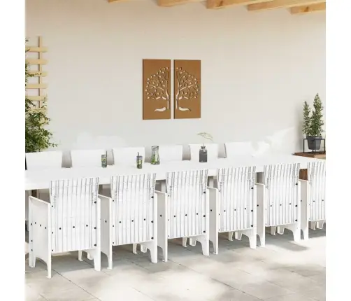 Sodo Valgomojo Komplektas Su Pagalvėmis 15 Pcs Balta Pp