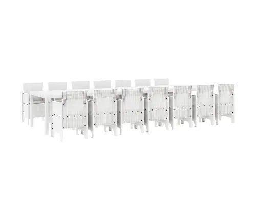 Sodo Valgomojo Komplektas Su Pagalvėmis 15 Pcs Balta Pp