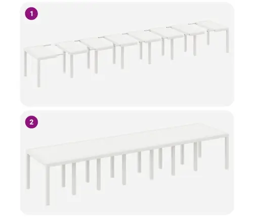 Dārza Ēdamistabas Komplekts 15 Pcs Balts Liels Rotangpalma Vidaxl