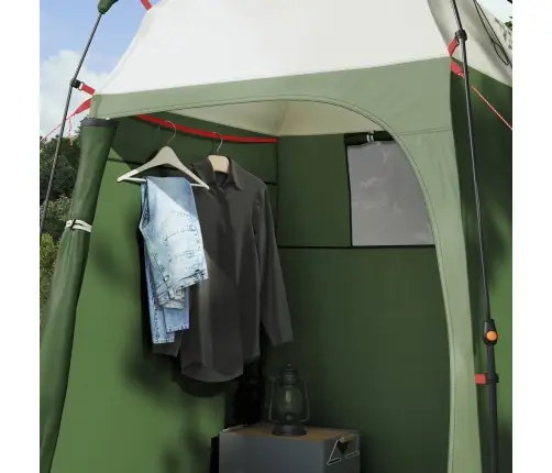 Dušas Telts Ar Uzglabāšanu Zaļa 160 X 160 X 227 Cm Tērauds Vidaxl