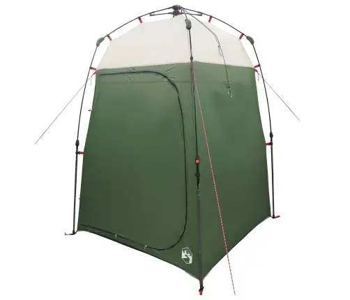 Dušas Telts Ar Uzglabāšanu Zaļa 160 X 160 X 227 Cm Tērauds Vidaxl