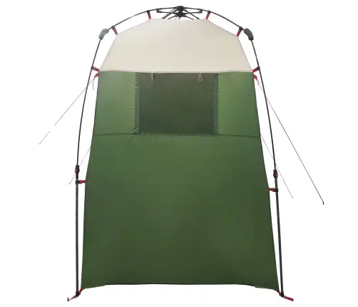 Dušas Telts Ar Uzglabāšanu Zaļa 160 X 160 X 227 Cm Tērauds Vidaxl