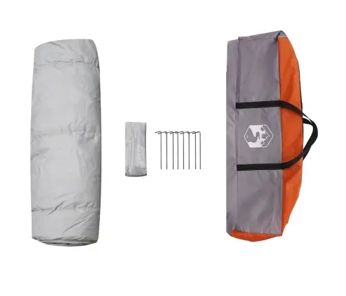 Dušas Telts Pelēka Un Oranža 160 X 160 X 227 Cm Tērauds Vidaxl