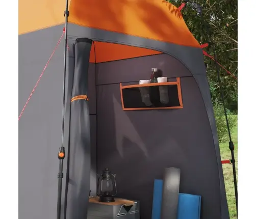 Dušas Telts Pelēka Un Oranža 160 X 160 X 227 Cm Tērauds Vidaxl