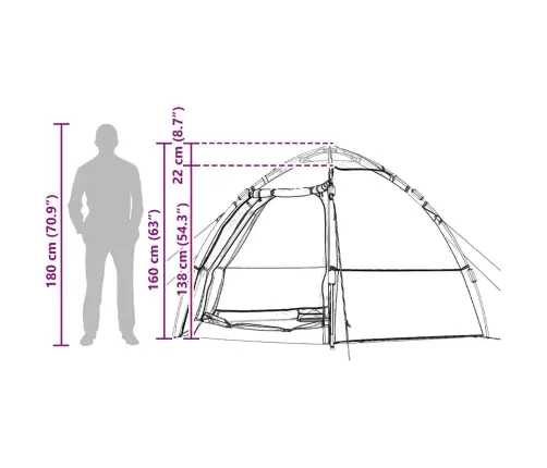 Momentāna Telts Ar Uzglabāšanu Zaļa 280 X 280 X 160 Cm Tērauds Vidaxl