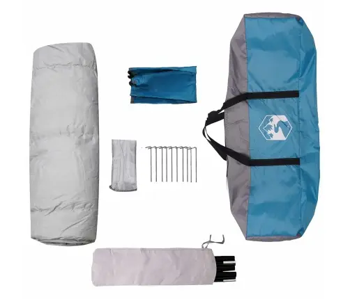 Instant Telk Vihmakattega 3-Inimesele Kiire Vabastamine Sinine