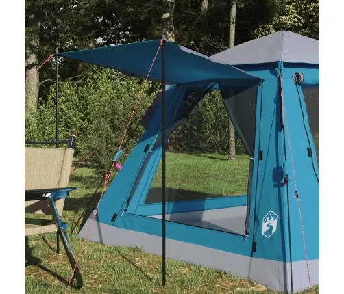 Instant Telk Vihmakattega 3-Inimesele Kiire Vabastamine Sinine