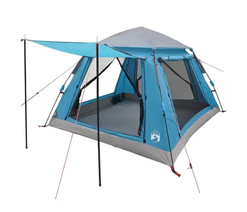 Instant Telk Vihmakattega 3-Inimesele Kiire Vabastamine Sinine