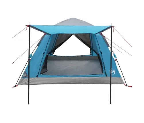 Instant Telk Vihmakattega 3-Inimesele Kiire Vabastamine Sinine