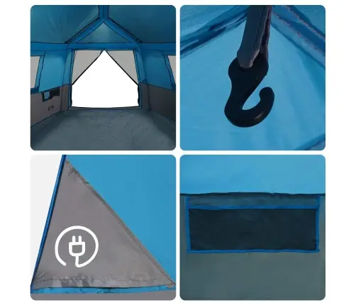 Momentāna Telts Alta Zila 458 X 400 X 230 Cm Tērauds Vidaxl