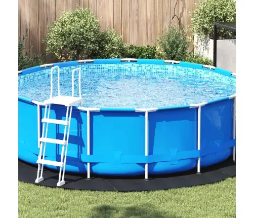 Baseina Grīdas Audums, Melns, Ø 366 Cm, Neausts Audums, Apaļš Vidaxl